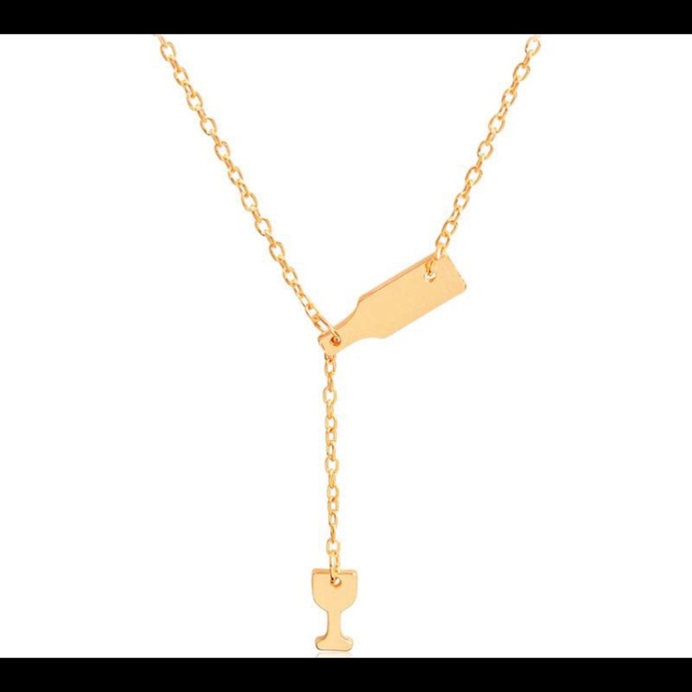 🍷 LAST ONE! 18k gold dipped wine necklace - Picture 2 of 2